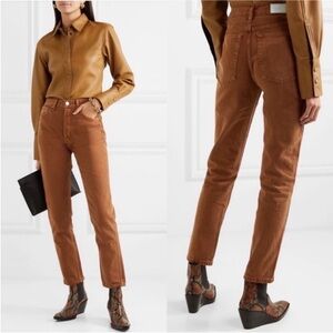 Re/Done High Rise 50s Cigarette Jeans in Terracota size 24